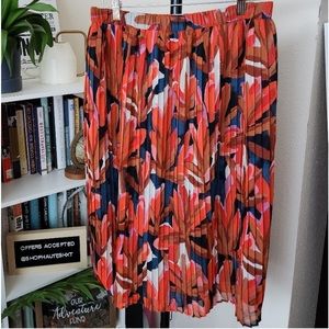 Who What Wear Pleated Floral Skirt